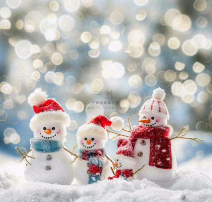 冬天雪地堆雪人唯美光圈温馨雪花飘零立冬冬至小雪大雪圣诞摄影图 冬天雪地堆雪人唯美光圈温馨雪花飘零立冬冬至小雪大雪圣诞摄影图
