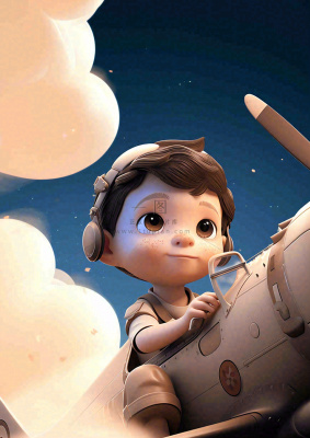 卡通飞行男孩少年可爱儿童节日,玩耍乐趣玩具 卡通飞行男孩少年可爱儿童节日,玩耍乐趣玩具