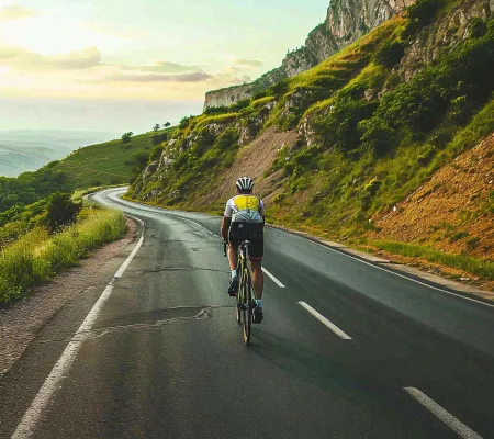 骑自行车登山车热血体育运动，山地自行车比赛户外极限摄影图