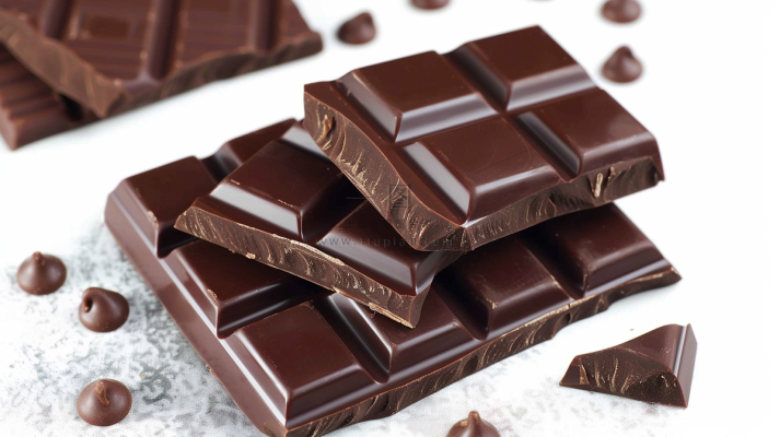 巧克力白色背景 摄影图