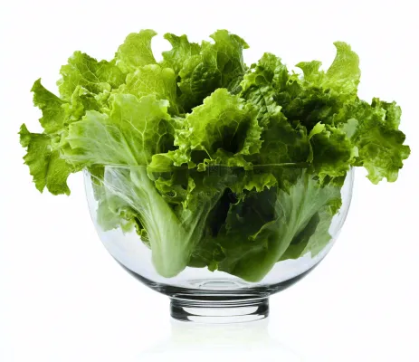 生菜透明玻璃碗蔬菜摄影图