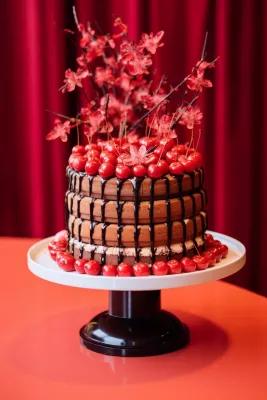 巧克力樱桃蛋糕节日甜点摄影图 巧克力樱桃蛋糕节日甜点摄影图