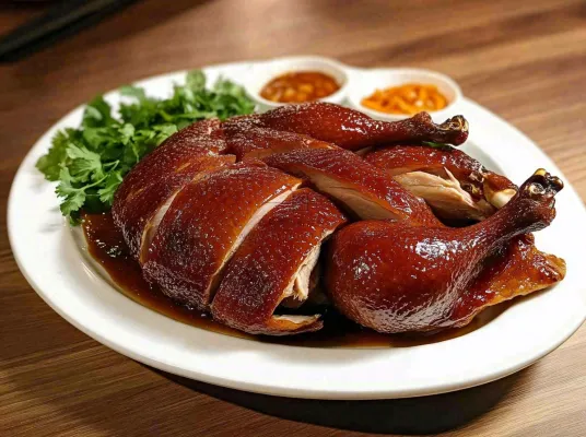 美味烧鸭广式美食摄影图