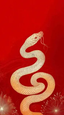 蛇年春节新年背景