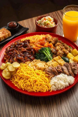 麻辣烫麻辣拌小吃美食摄影图