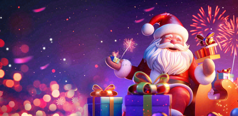 圣诞节卡通插画背景