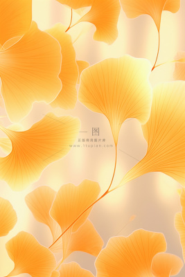 落叶秋叶黄色简约背景 落叶秋叶黄色简约背景