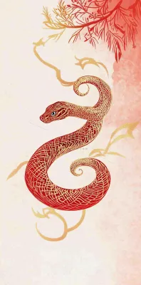 蛇年春节新年背景