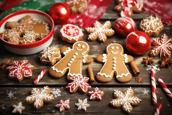 圣诞糖果姜饼人雪花饼干摄影图 圣诞糖果姜饼人雪花饼干摄影图