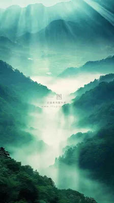 中国风高山绿植森林丛林,阳光蓝天白云,户外 中国风高山绿植森林丛林,阳光蓝天白云,户外