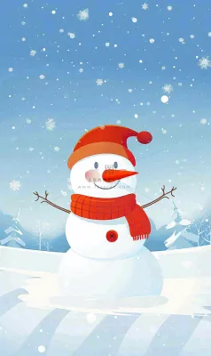 冬天白雪覆盖寒冷唯美雪景大寒插画背景