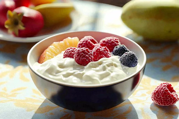 水果酸奶下午茶饮品摄影图