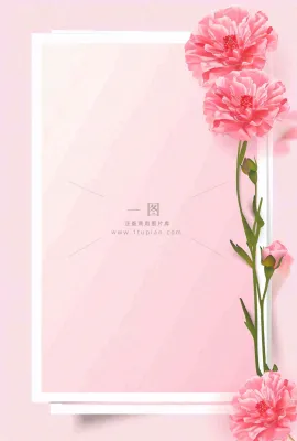 教师节粉色鲜花信封边框插画背景 教师节粉色鲜花信封边框插画背景