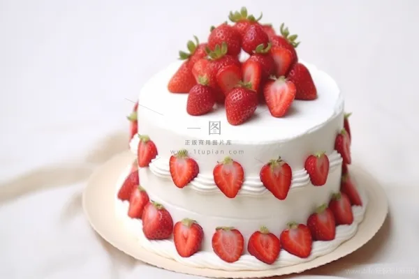 生日蛋糕草莓水果蛋糕奶油节日甜点摄影图 生日蛋糕草莓水果蛋糕奶油节日甜点摄影图