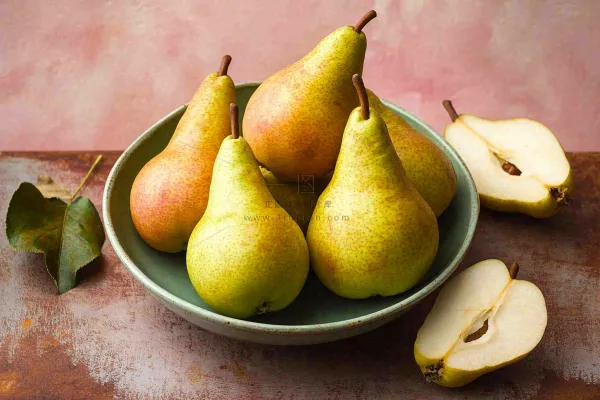 新鲜水果梨子摄影图