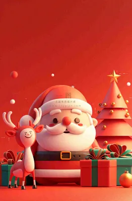 圣诞节卡通插画背景 圣诞节卡通插画背景