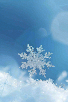 冬天寒冷白雪结冰小寒摄影图