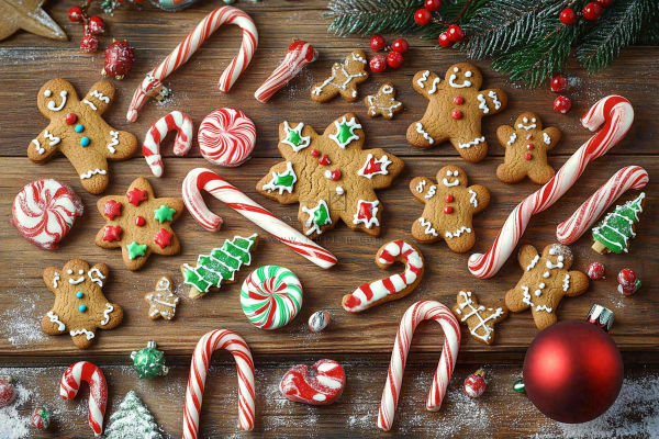 糖果姜饼人圣诞摄影图 糖果姜饼人圣诞摄影图