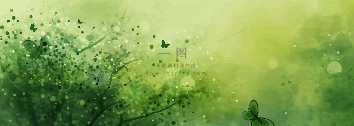 春天夏天绿色草地清新，春分立夏插画背景