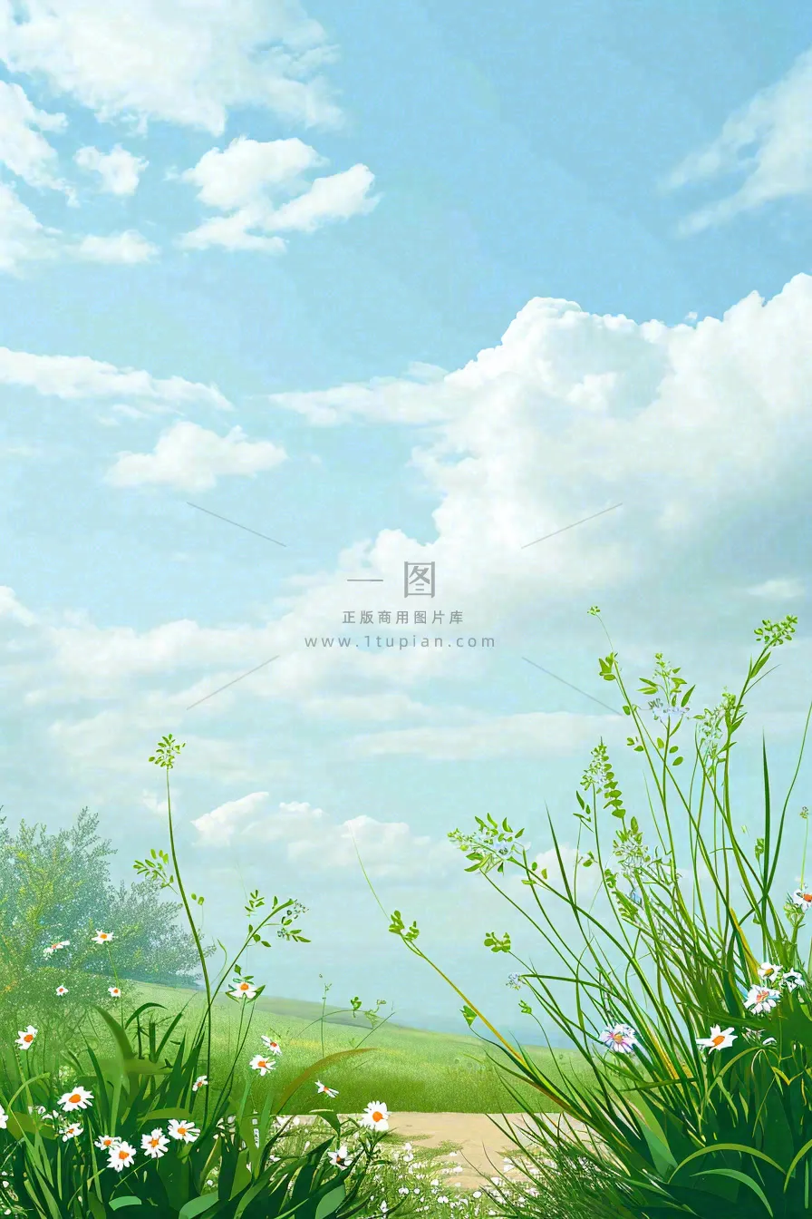 春天野外绿草繁花阳光明媚立春，春分，野外郊游，踏青，春游