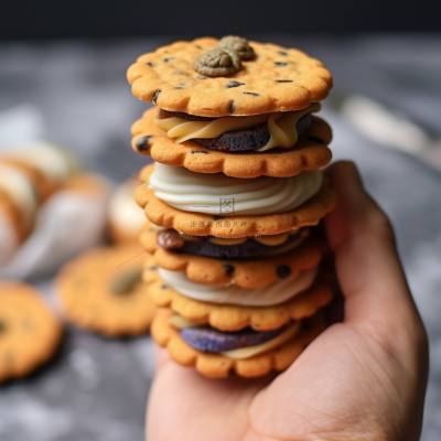 曲奇饼饼干酥脆下午茶美味零食美食摄影图