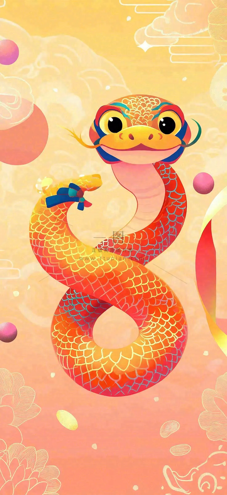 蛇年春节新年背景