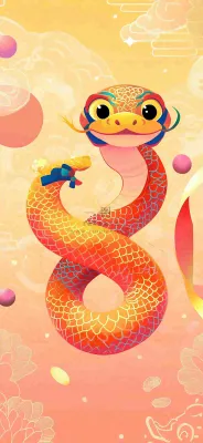 蛇年春节新年背景