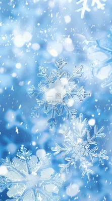 冬天白雪覆盖寒冷唯美雪景大寒插画背景