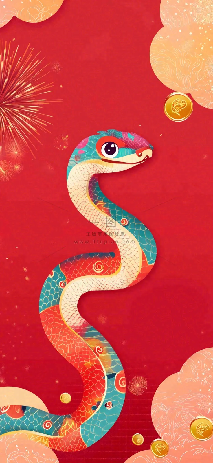 蛇年春节新年背景
