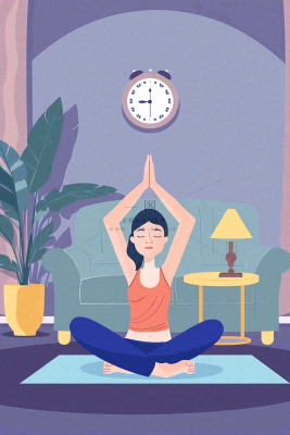 瑜伽运动简约背景 瑜伽运动简约背景