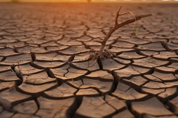 缺水干裂的土地地面干枯摄影图