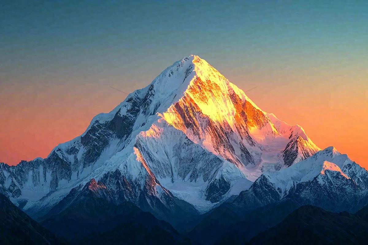 高原高山雪山风光风景摄影图