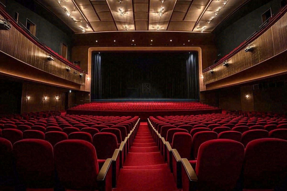 豪华电影院观影场景摄影图