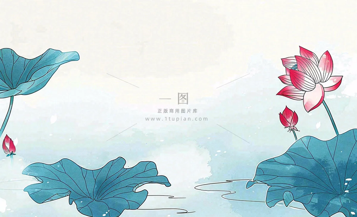 秋天插画风景处暑背景