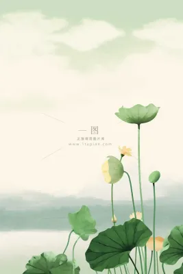 简约水墨绿色国风背景