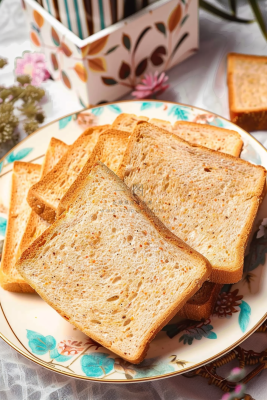 全麦吐司面包甜点美食摄影图