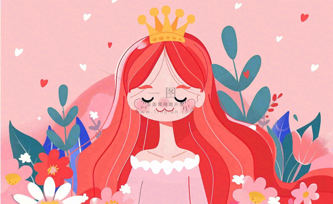粉色鲜花女生节妇女节浪漫唯美插画背景 粉色鲜花女生节妇女节浪漫唯美插画背景