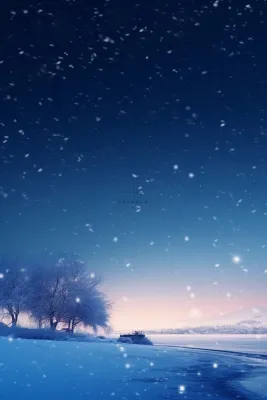 大雪漫天飞雪蓝色浪漫冬天节气海报背景 大雪漫天飞雪蓝色浪漫冬天节气海报背景