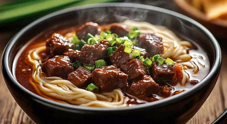 红烧牛肉面粉美食面食摄影图